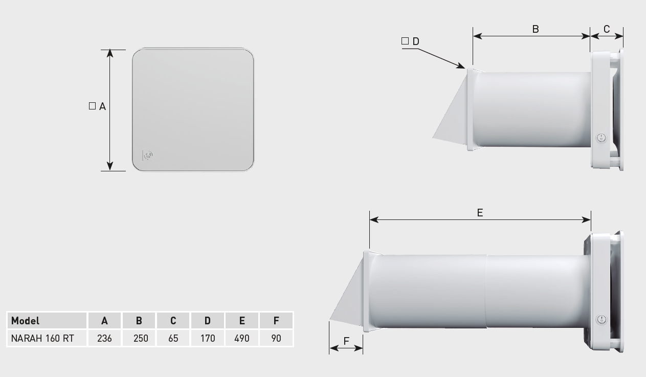 Narah Ø160 Decentral heat recovery